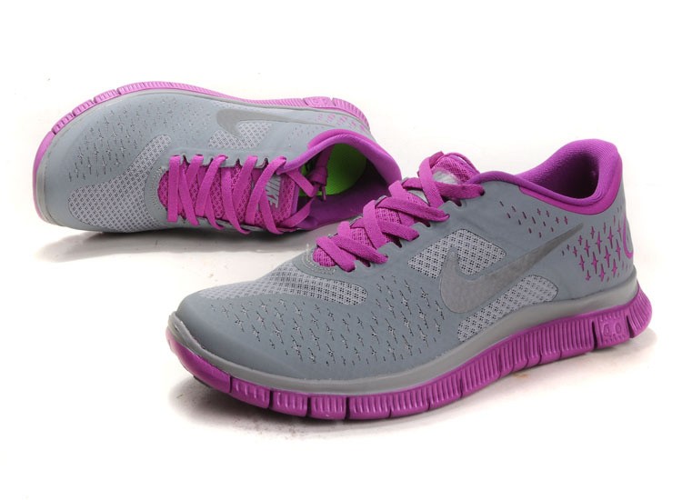 Nike Free 4.0 V2 Women Shoes Purple Grey - Click Image to Close